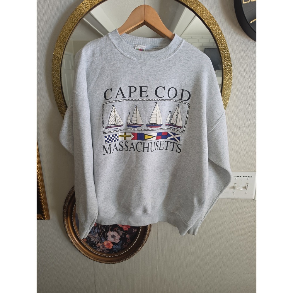 Vintage Cape Cod MASSACHUSETTS unisex xl gray Fruit of a Loom crewneck